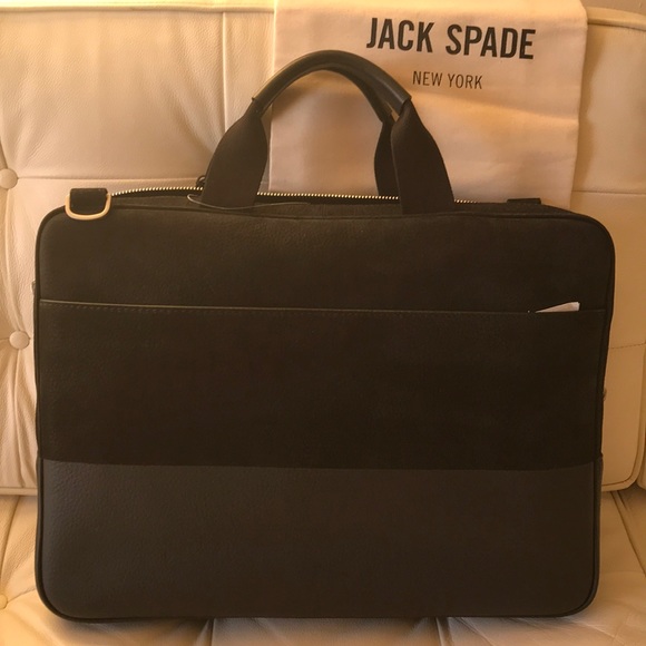 Jack Spade Briefcase laptop dipped Nubuck NWT - Picture 5 of 8